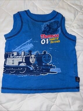 24m vintage Thomas & Friends Blue Toddler Tank Top - 'Leader of the Track'